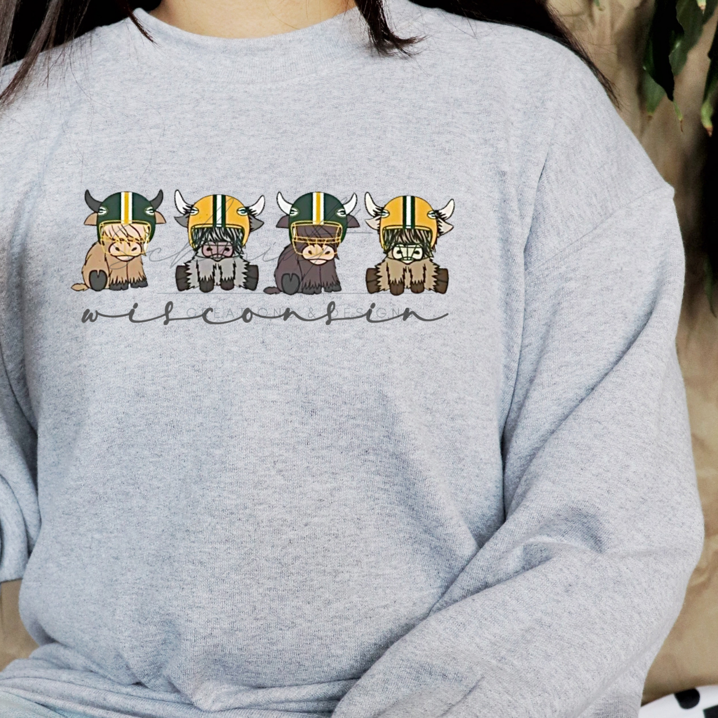 Highland Cows Green Bay Packers Sweatshirt