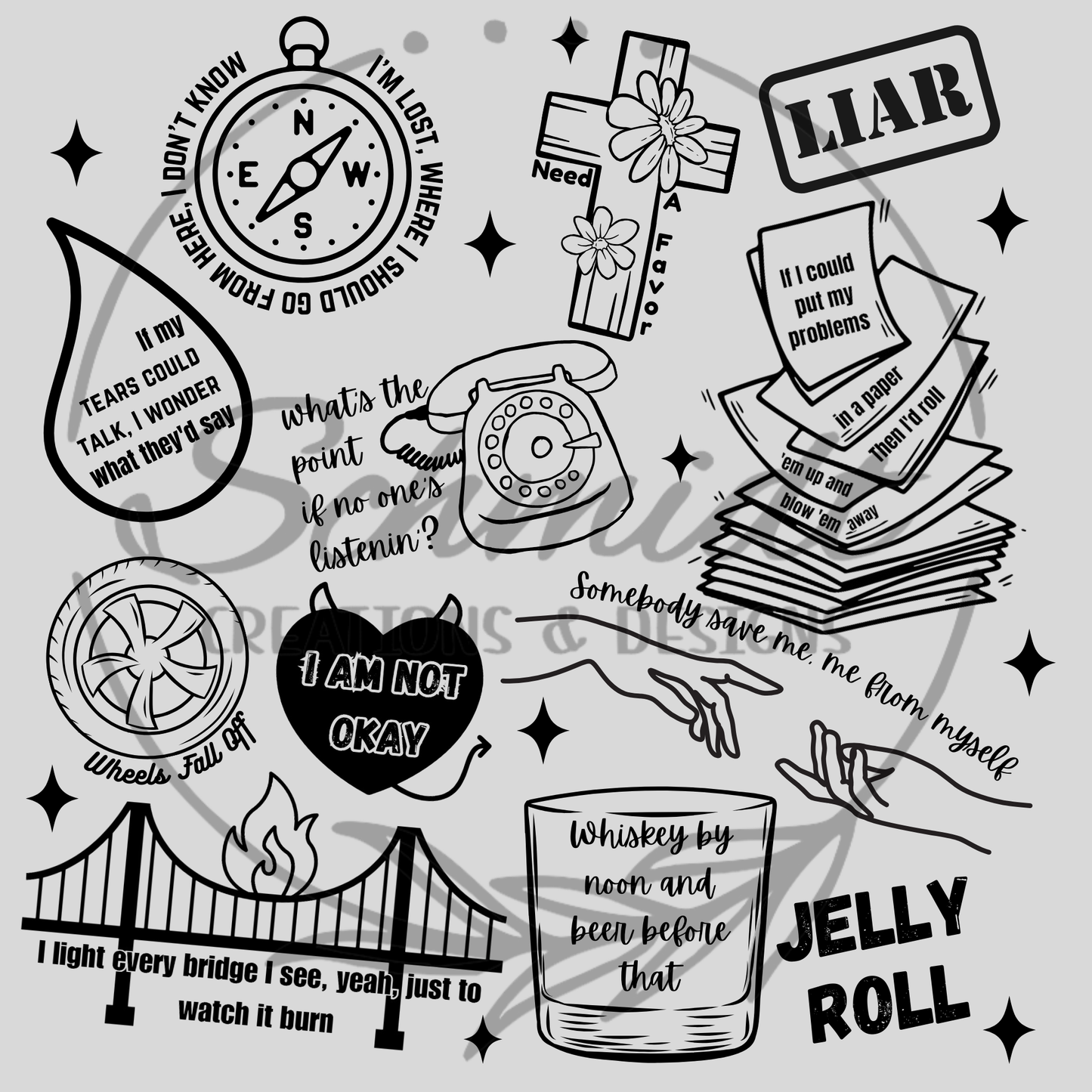 Jelly Roll Mash Up Tee